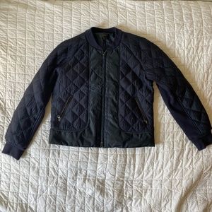 J. Crew Women's Nylon Bomber Jacket Dark Blue Size L